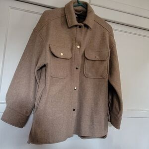 Nwt Zara Brown Button-Up Jacket Size Small